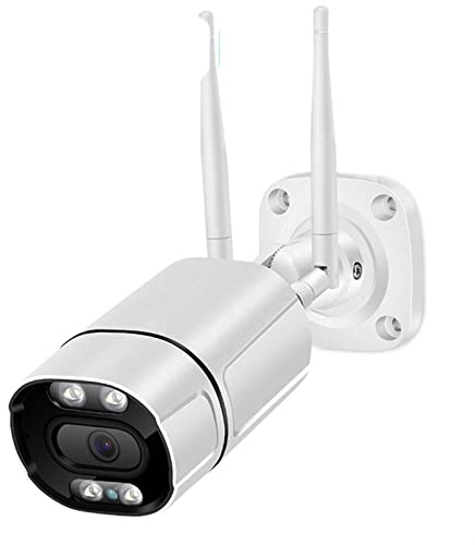 Caméras de sécurité à Domicile Caméra IP 5MP extérieure AI détection Humaine caméra sans Fil Audio 1080P HD Couleur Infrarouge Vision Nocturne CCTV caméra de sécurité à Domicile(2MP NO SD Card)