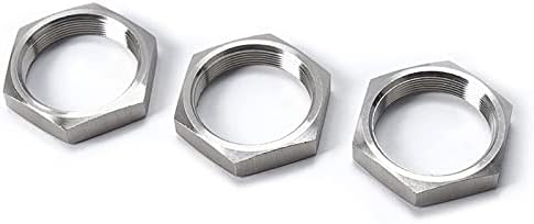 Dünne Sechskantmuttern, Halbsicherungsmuttern, Sechskant-Sicherungsmutter, Rohrverschraubung, M22, Steigung 1 mm/1,5 mm, metrisch, weiblich, 304 Edelstahl, 10 Stück/Set(M22x1mm(S26 H4))