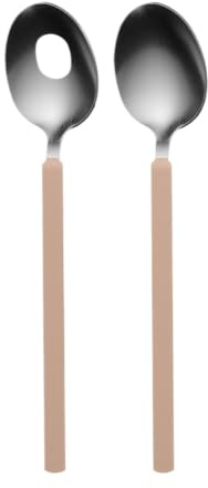 Berghoff Posate per insalata – 2 pezzi – Cucchiaio da portata e forchetta – Posate da insalata in acciaio inox – oro rosa – Set di posate da portata (Warm Blush, 2 pezzi)