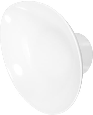 Frutero Redondo de Cerámica Blanco Base Elevada 1 Pieza | Acabado Liso sin Rebabas, Diseño Minimalista y Elegante, Uso Versátil para Mesa y Mostrador