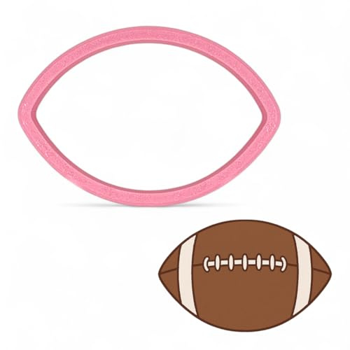 Football Cookie Cutter, Sports Themed, Made in the USA by The Sassy Sprinkle (Medium - 4in)