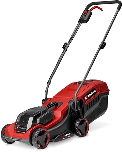 Einhell sladdlös gräsklippare GE-CM 18/30-1 Li BL-Solo Power X-Change (18 V, 30 cm kaplängd, upp till 175 m², Brushless, 27 l gräsuppsamlingskorg, 30­65 mm klipphöjd, utan batteri)