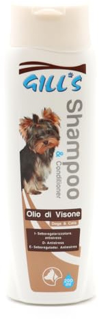 Croci Gill'S - Shampooing Démêlant à l'huile des Vison pour Chiens, Hydrate Le Pelage et Le Rend Lisse et Doux, 200 ML