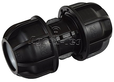 1 Stück PP Fittings Verbinder für 25 mm PE-Rohr für Wasserrohr in Garten oder Haus (Verbinder, 1, Stück)