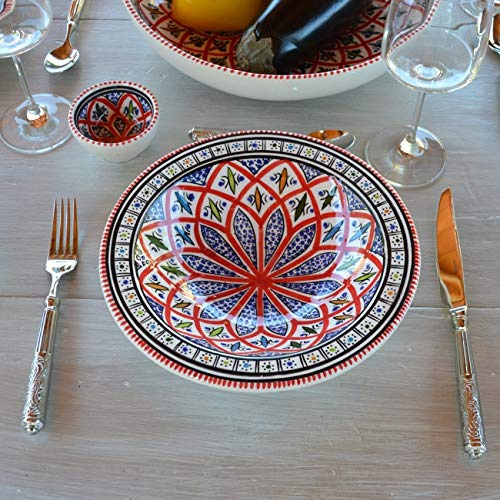 Lot de 6 assiettes Tebsi Bakir rouge - D 23 cm