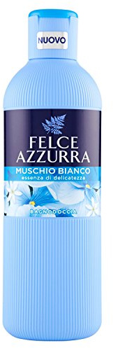Felce Azzurra Bagnodoccia Muschio Bianco - 6 Confezioni da 650 ml - Totale: 3900 ml