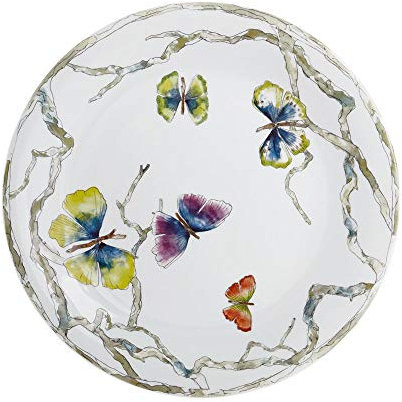 Michael Aram Butterfly Ginkgo Dinner Plate, Handcrafted with Solid Brass and Porcelain, Porcelain, Artistic, Whimsical, Dinner Plate