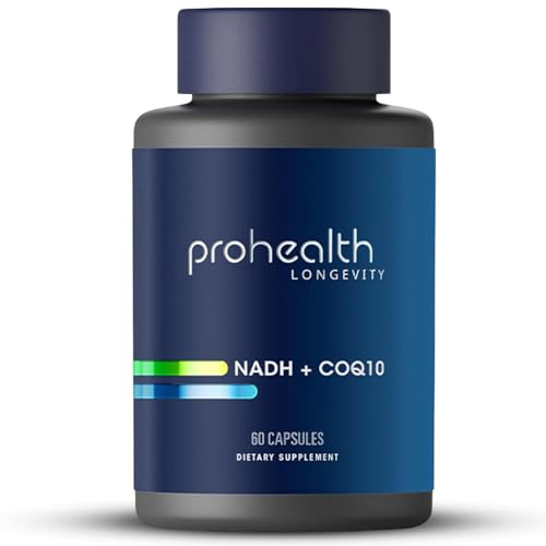 ProHealth NADH + CoQ10 Capsules, 60 Gastro-Resistant Capsules, Gluten-Free