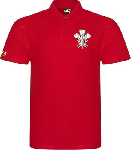 Super Lemon Wales Cymru Polo de rugby rétro pour adulte Unisexe Rouge Idéal pour tous les fans de Rguby gallois pour 6 nations et Coupe du monde Disponible jusqu'à 7XL - Rouge - Small
