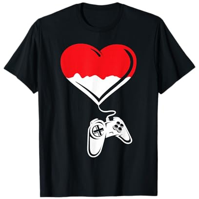 Herz Zeichen PC-Spiel Controller Gaming PC Games Videospiele T-Shirt