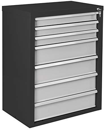 ADB Schubladenschrank Werkzeugschrank Mammut 7 SL RAL 7016/7035, aus Metall, für die Werkstatt als Werkzeugschrank, Hergestellt in der EU