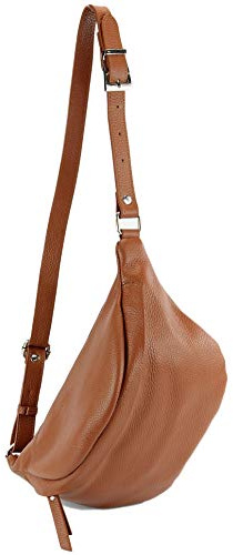 modamoda de T77 Damen Leder Hüfttasche Bauchtasche Crossover Medium Handmade in Italy
