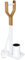 Libaro Triest – Escobillero de WC – Escobilla de inodoro en blanco – Portarrollos de papel de madera – Escobilla de inodoro – con inserto de plástico