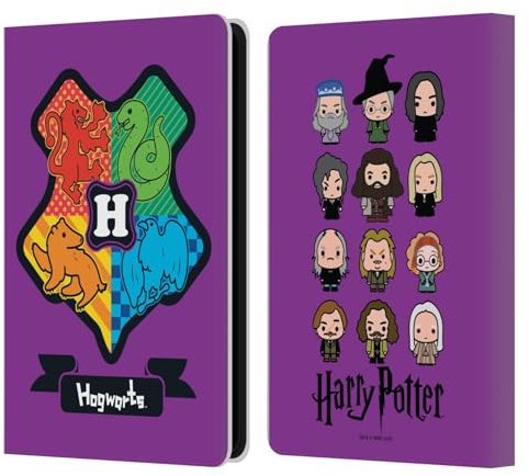 Head Case Designs Offizielle Harry Potter Hogwarts Kamm Deathly Hallows I Leder-Wallet-Hülle Kompatibel mit Kindle Paperwhite 5 (2021)