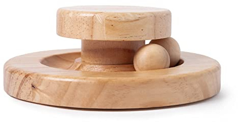 New Living Bamboo kattleksak, boll och spår, skivspelare och bollset, olika nivåer, eko kattleksak, kattunge-leksak, rolig mental och fysisk träning (ett lager)