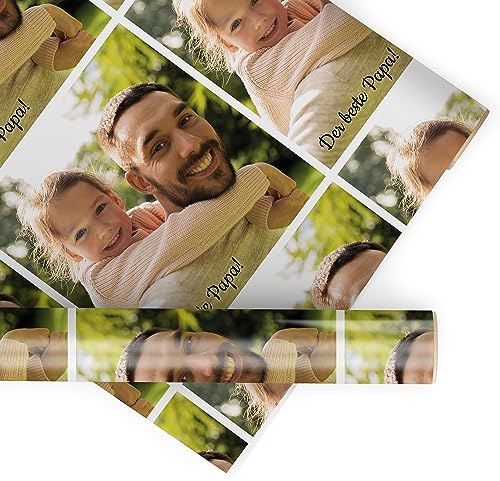 wandmotiv24 Geschenkpapier personalisiert, 100 x 140cm, 1.4 qm, 1 Foto anpassen, Fotogeschenk, Geschenk für Freunde und Familie M0023