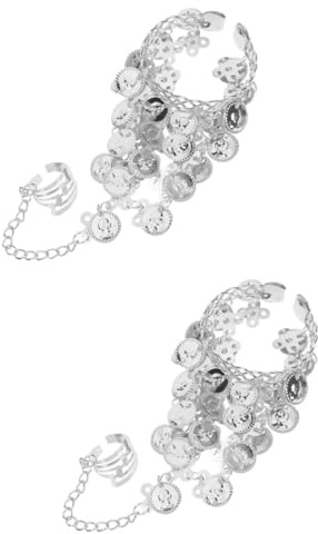 NOLITOY 4stücke Bauchtanz Armbänder Mit Münzen Hand Und Fußschmuck Für Für Tanzpartys Yoga Und Festliche Anlässe Leicht Und Mit Stilvollem Design