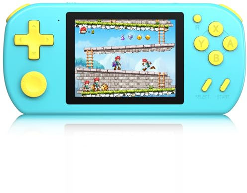 Bornkid Jeux portables enfants 268 jeux vidéo rétro classiques intégrés écran 7,6 cm rechargeable portable joueur de jeu d'arcade garçons et filles jouets électroniques de voyage cadeau GB-682S