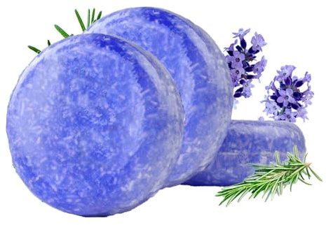 Shampoo Cheveux Savon,Shampooing Solide, Usage Quotidien Cheveux Normaux,Extraits de Lavande,99% D'ingrédients D'origine Naturelle (2PCS)