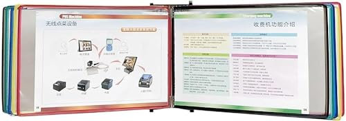 Hängemappen-Organizer für die Wand, Posterhalter mit 10 Fächern, A4-Dokumentenhalter, geeignet for Büro/Werkstatt/Ausstellungshalle/Hotelrezeption(Size:675x230mm/26.57x9.06in)