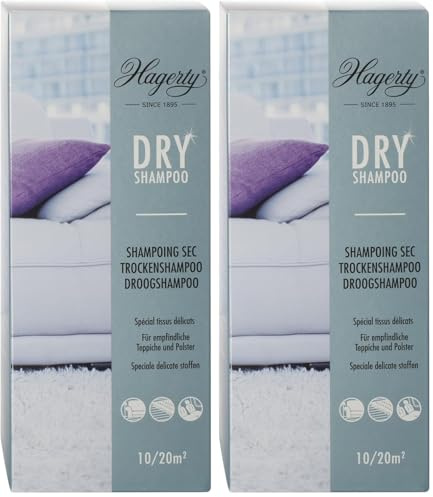 Hagerty Shampooing Sec pour Les, Tapis, Moquettes et Tissus Sensibles, Neutre, 500 g (Lot de 2)