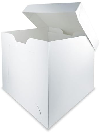 Tall White Cake Box 10 x 10 x 10 Pack of 5