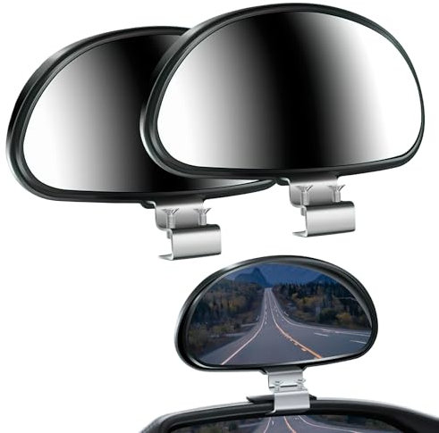 2Pcs Rétroviseurs de Conduite Accompagnée, Miroirs Convexes Réglables à 360° pour Angle Mort, Universels pour Toutes Voitures - Amélioration de la Sécurité et Aide au Stationnement