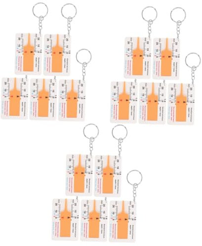 PartyKindom 3 Ensembles Jauge De Profondeur De Pneu Jauge Sculpture Pneu Jauge Usure Pneu Outil De Jauge De Profondeur Stylo De Pression Des Pneus Jauge De Pneu De Voiture Yellow 5 Pièces * 3
