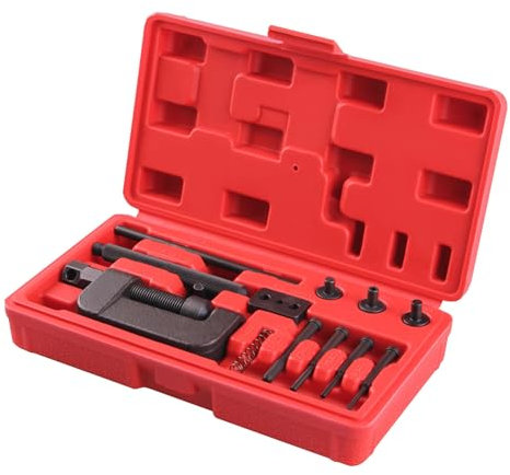 SUKITMISO 13 Stücke Motorrad Kettenbrecher Werkzeugsatz, Motorrad Kettenbrecher Link Splitter Riveter Nieten Repair Tool, Niet und Trennwerkzeug für Steuerketten und Motorradketten Profiwerkzeug