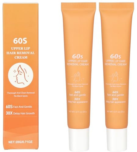 LOPHE Cremas Depilatorias, 2 * 20g Crema Depilatoria Facial y Corporal, Cream Depilación para Mujer y Hombre, Hair Removal Cream, Depilación Suave, Adecuado para Pieles Sensibles (Estilo A-2pcs)