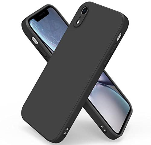Yisica Silicone Case for iPhone XR case, Premium Soft Liquid Silicone Rubber Full-Body Protective Shockproof Back Cover for iPhone XR 6.1 inch Black