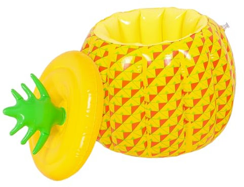 TIDTALEO Inflatable Ice Bucket Portable Wine Cooler PVC Pineapple Shape Beer Cooler Outdoor Use Cold Resistant