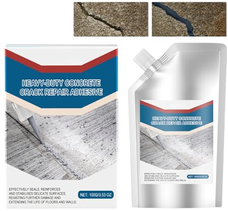 Heavy Duty Concrete Crack Repair Adhesive,Concrete Crack Filler,Waterproof & Weather-Resistant,Repair Filler Asphalt Patch for Sealing Household Floor Wall Roof Cracks,Quick Setting,Floor Sealant