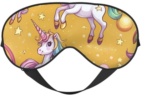 Schlafmaske mit Einhorn-Design, für drinnen und draußen, Reisen, Camping, Meditation, Yoga, Schichtarbeit, atmungsaktiv