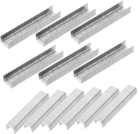 NIYANGLE Grapas Metálicas para Carpintería de Acero al Carbono 1000 Piezas Tipo Plano Prácticas y Resistentes para Uso en Trabajos Manuales y Madera