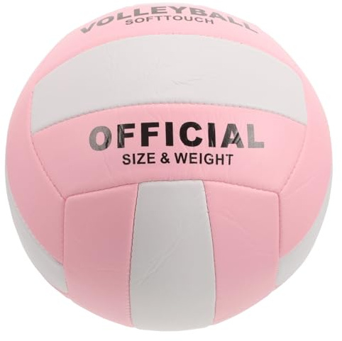 Ciieeo Ballon de Volley-Ball Souple Taille 5 en Cuir PU Gonflable pour Entraînement Intérieur Ballon de Volley Standard pour Examen et Match Équipement Polyvalent Sports en Salle