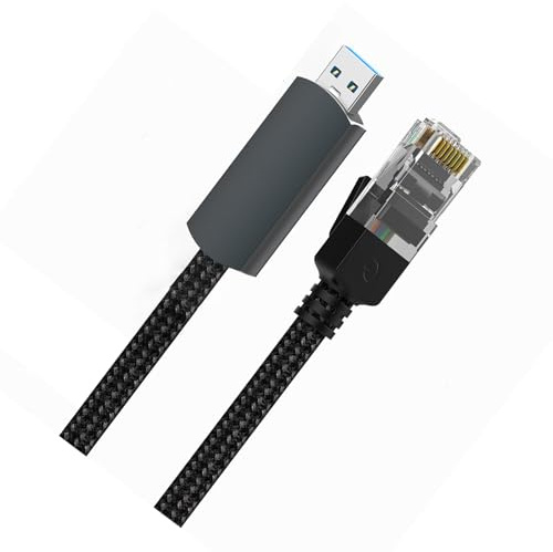 PEPWE Cable adaptador de red USB 3.0 de aleación de aluminio, conectores de velocidad de transferencia de 5 Gbps, convertidores Ethernet para laptop, PC, adaptadores de transferencia de datos de