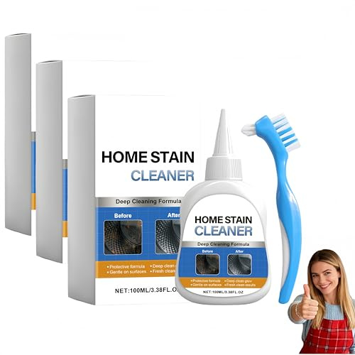 Gel detergente multiuso per la casa, gel smacchiatore per la casa, detergente per fughe per piastrelle, bagno, lavello della cucina, frigorifero e macchie su finestre (3Pezzo)