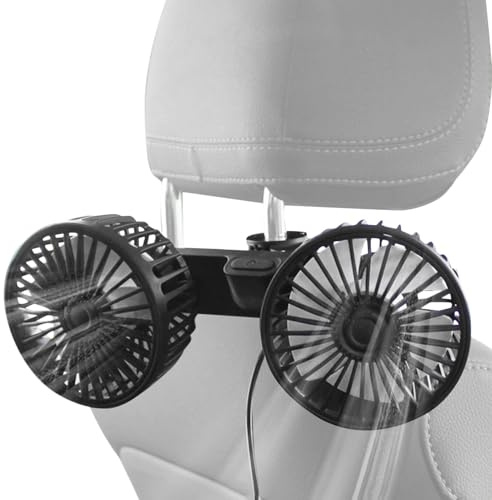 Générique Ventilateur USB pour Voiture | Rafraîchisseur Portable Rotatif 360° | Rafraîchisseur d'Air de Camion Alimentation USB | pour Camping Plein Air Conduite Auto Camion SUV Fourgon Siège