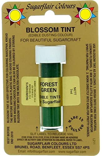 Sugarcraft Sugarflair Colour Blossom Tint Powder Dust Forest Green 7ml