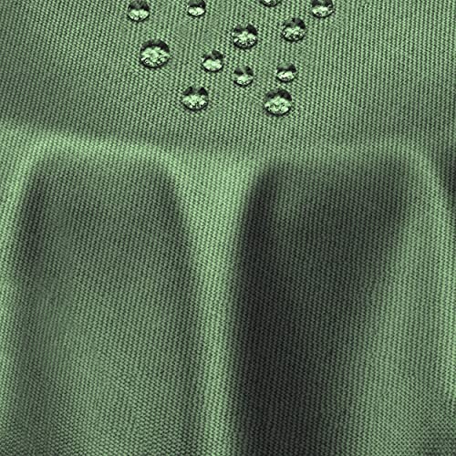 DecoHomeTextil Leinen Optik Tischdecke Rund 160 cm Dunkelgrün | wasserabweisend, fleckenabweisend, abwaschbar, Lotuseffekt