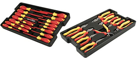 Wiha 32989 28 Piece Insulated Pliers/Cutters Tray Set