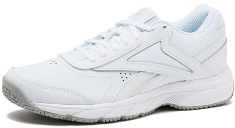 Reebok Work N Cushion Non Slip Work Shoes for Men, Black or White Safety Sneakers, Cold Grey/White, 12