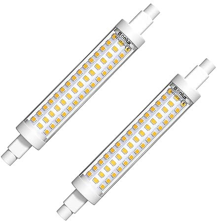 Bonlux R7s LED Lampe Birne 118mm 15W Glühbirne Kaltweiß Leuchtmittel 6000K J118 Doppelsokel Linear Tube Licht 360° Abstrahlwinkel Ersetzt to 150W Halogenstab Lampe 220-240V (2 Stück, Nicht Dimmbar)