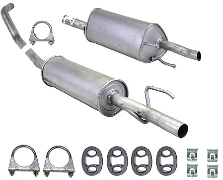 Ferroz Export Ersatz für Auspuffanlage Opel Corsa B 1996/11-2000/121.0 i 12V Schalldämpfer Auspuff mit Anbausatz