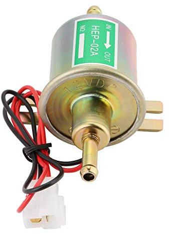 Elektrische Kraftstoffpumpe HEP-02A 12 / 24V Niederdruck-Kraftstoffförderpumpe in Gas Dieselpumpe Metall Fest mit Installationssatz