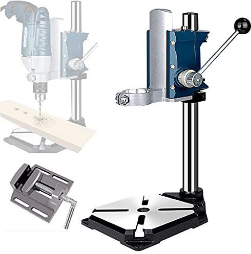 Bohrmaschinenständer, Bohrständer Bohrmaschinenständer mit Schraubstock, Universal Ständer für Bohrmaschine für Heimwerker und Professionelle Reparaturen