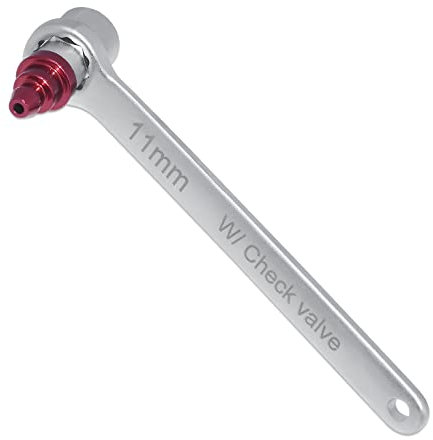 FIRSTINFO Mini 11mm Brake Fluid Clutch Bleeder with One-Way Check Valve, 6 Point Socket and Wrench for Brake Bleeding and Hydraulic Clutch Systems