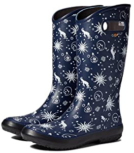 BOGS Damen Regenstiefel, wasserdicht Gummistiefel, Astro-Print – Marineblau, 40 EU