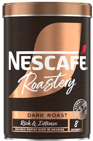 NESCAFÉ Roastery Dark Roast Premium Instant Coffee, Bold Intense Arabica and Robusta Coffe, 95g (Pack of 6)